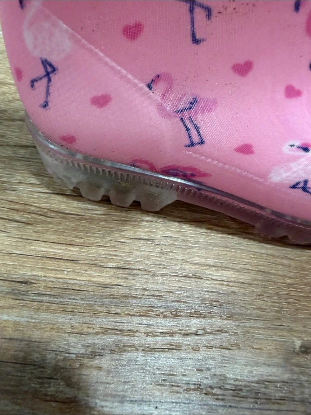 Pink Flamingo Kids Light-Up Rain Boots